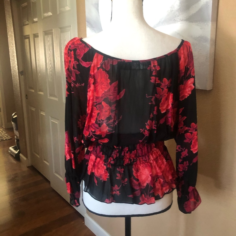 Beautiful red and black blouse